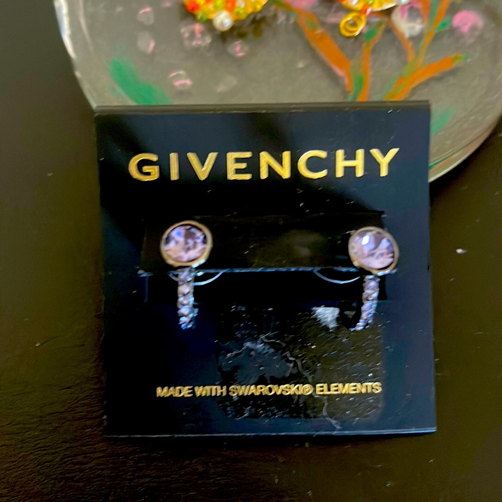 Brand new Givenchy earrings-purple